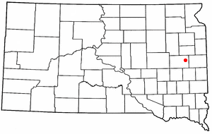 Location of Hetland, South Dakota