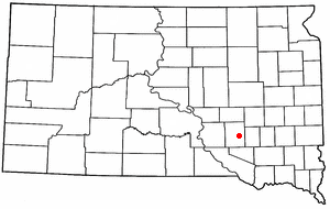 Location of Plankinton, South Dakota