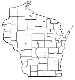 Location of Pence, Wisconsin