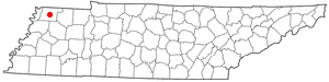 Location of Troy, Tennessee