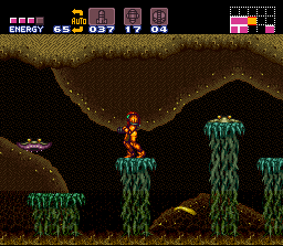 In the aquatic world of Maridia, Samus encounters many strange creatures.