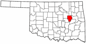 Image:Map of Oklahoma highlighting Okmulgee County.png