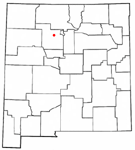 Location of Jemez Springs, New Mexico