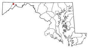 Location of Frostburg, Maryland