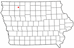 Location of Dickens, Iowa