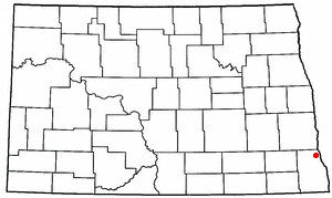 Location of Christine, North Dakota