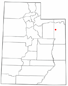 Location of Randlett, Utah