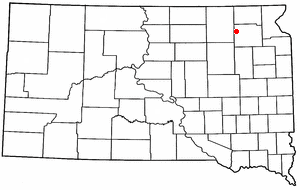 Location of Andover, South Dakota