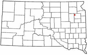 Location of Wallace, South Dakota