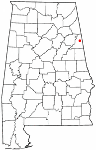 Location of Fruithurst, Alabama