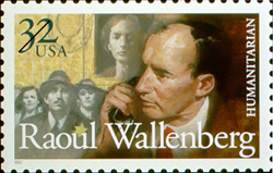Raoul Wallenberg Stamp, © USPS, 1997, licensed as editorial content