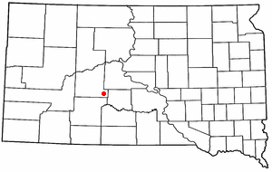 Location of Midland, South Dakota