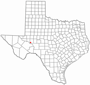 Location of McCamey, Texas