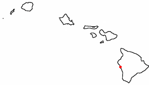 Location of Captain Cook, Hawaii