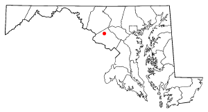 Location of Clarksburg, Maryland