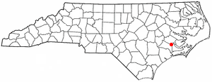 Location of River Bend, North Carolina