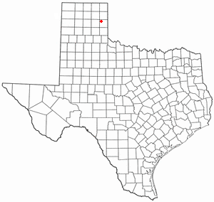 Location of Mobeetie, Texas