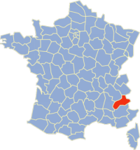 Location of Hautes-Alpes in France