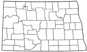 Location of Kenmare, North Dakota