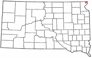 Location of Rosholt, South Dakota