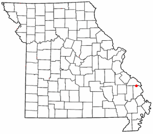 Location of Old Appleton, Missouri
