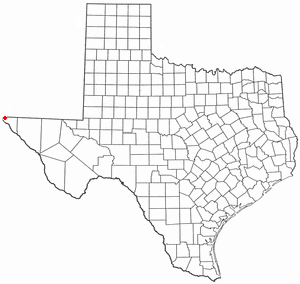 Location of Anthony, Texas