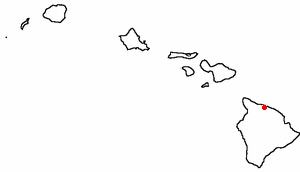 Location of Honokaa, Hawaii