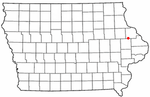 Location of Cascade, Iowa