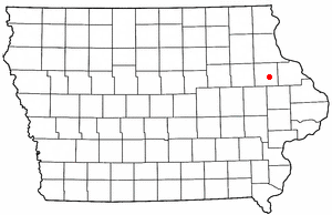 Location of Delhi, Iowa