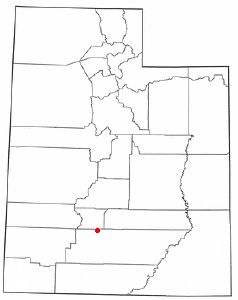 Location of Antimony, Utah