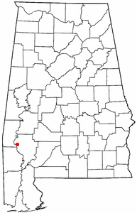 Location of Coffeecille, Alabama