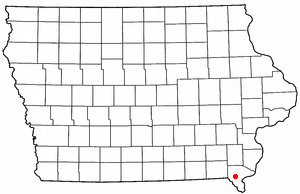 Location of Donnellson, Iowa