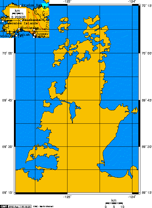 Parry Peninsula, Canada and inset showing Alaska etc.
