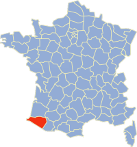 Location of Pyrnes-Atlantiques in France