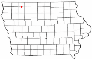 Location of Fostoria, Iowa