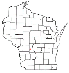 Location of Hustler, Wisconsin
