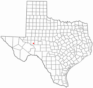 Location of Rankin, Texas