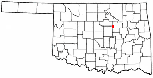 Location of Shamrock, Oklahoma