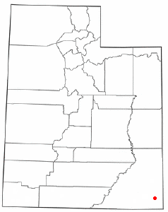 Location of Montezuma Creek, Utah