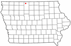 Location of Swea City, Iowa