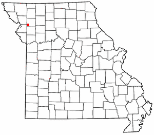Location of Clarksdale, Missouri