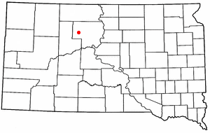 Location of Green Grass, South Dakota