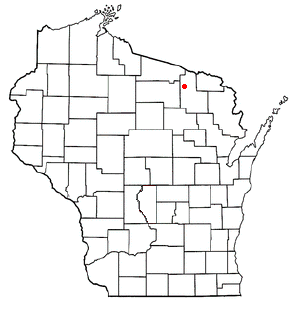 Location of Hiles, Wisconsin