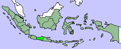Map of Central Java province within Indonesia