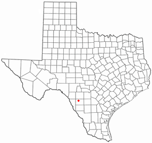 Location of La Pryor, Texas