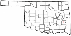 Location of Wilburton, Oklahoma