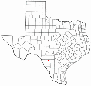 Location of Batesville, Texas