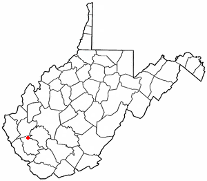 Location of Chapmanville, West Virginia