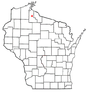 Location of Mellen, Wisconsin