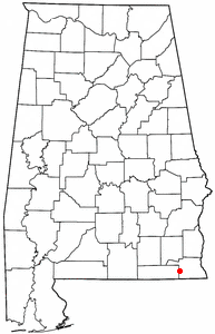 Location of Rehobeth, Alabama